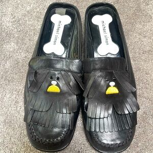 Vintage Michael Simon shoe slide sandals. Size 8. Black.